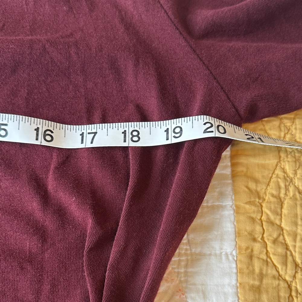 Casual Going Out Women's Long Sleeve Crewneck Tucked Top - Ruby Berry - Picture 7 of 9
